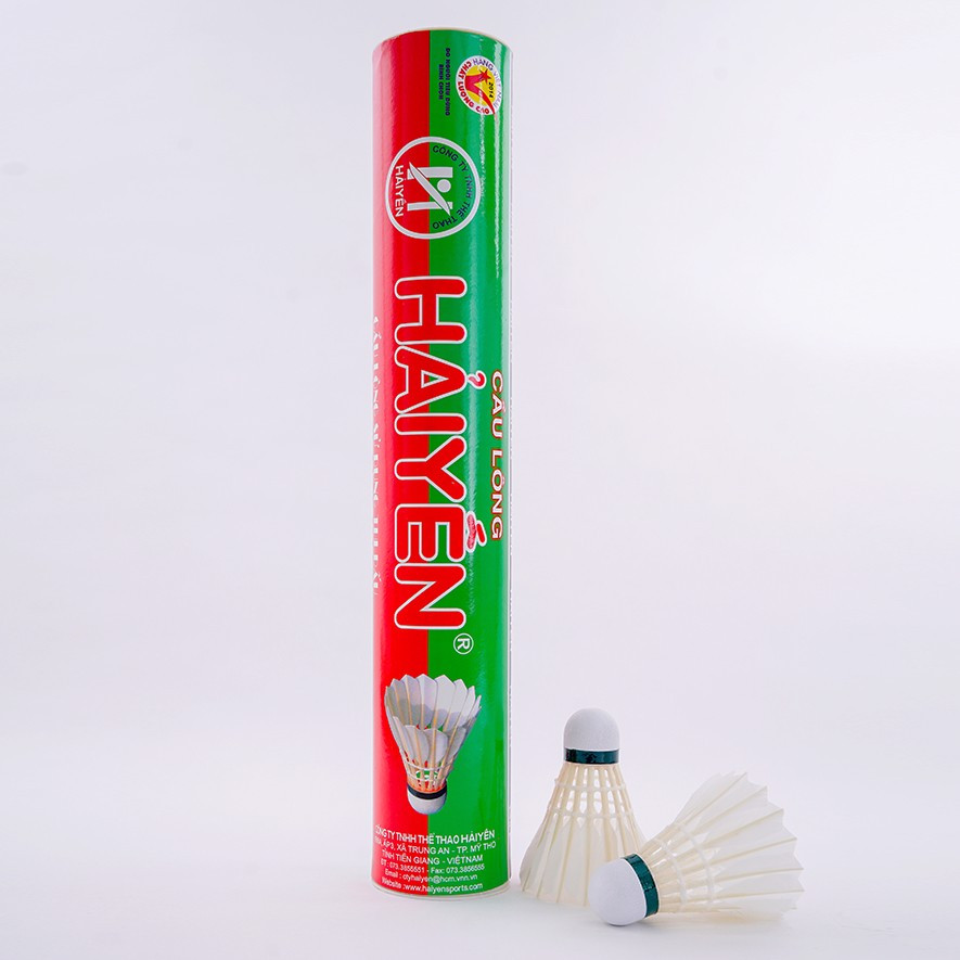 Ống cầu lông Hải Yến 12 quả (xanh lá - đỏ) cầu lông sử dụng thi đấu hàng Việt Nam chất lượng cao - BAXUSPORT