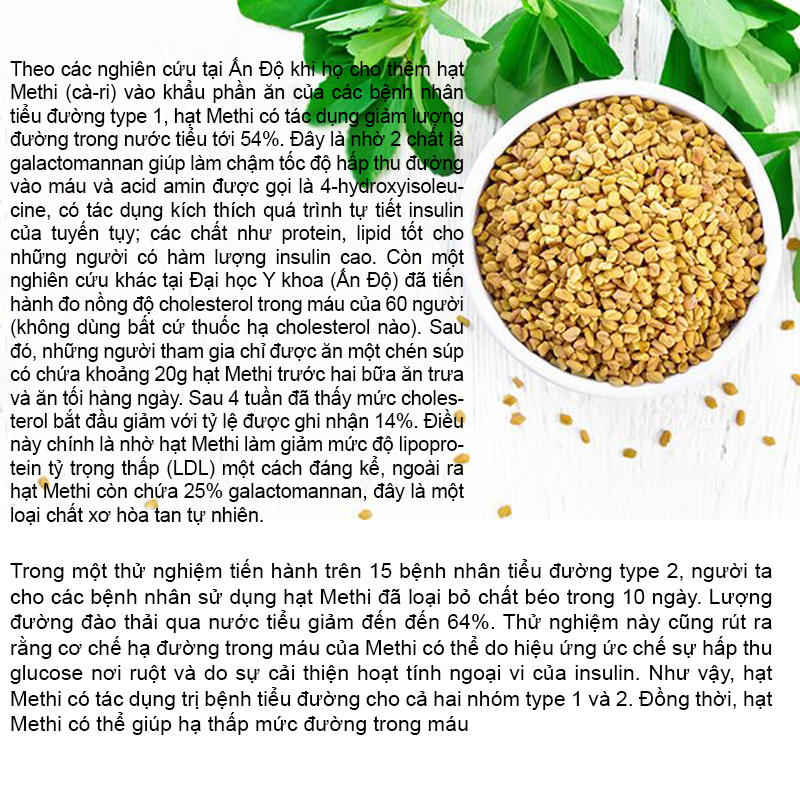 Hạt methi Ấn Độ 500g - Tấn Phát