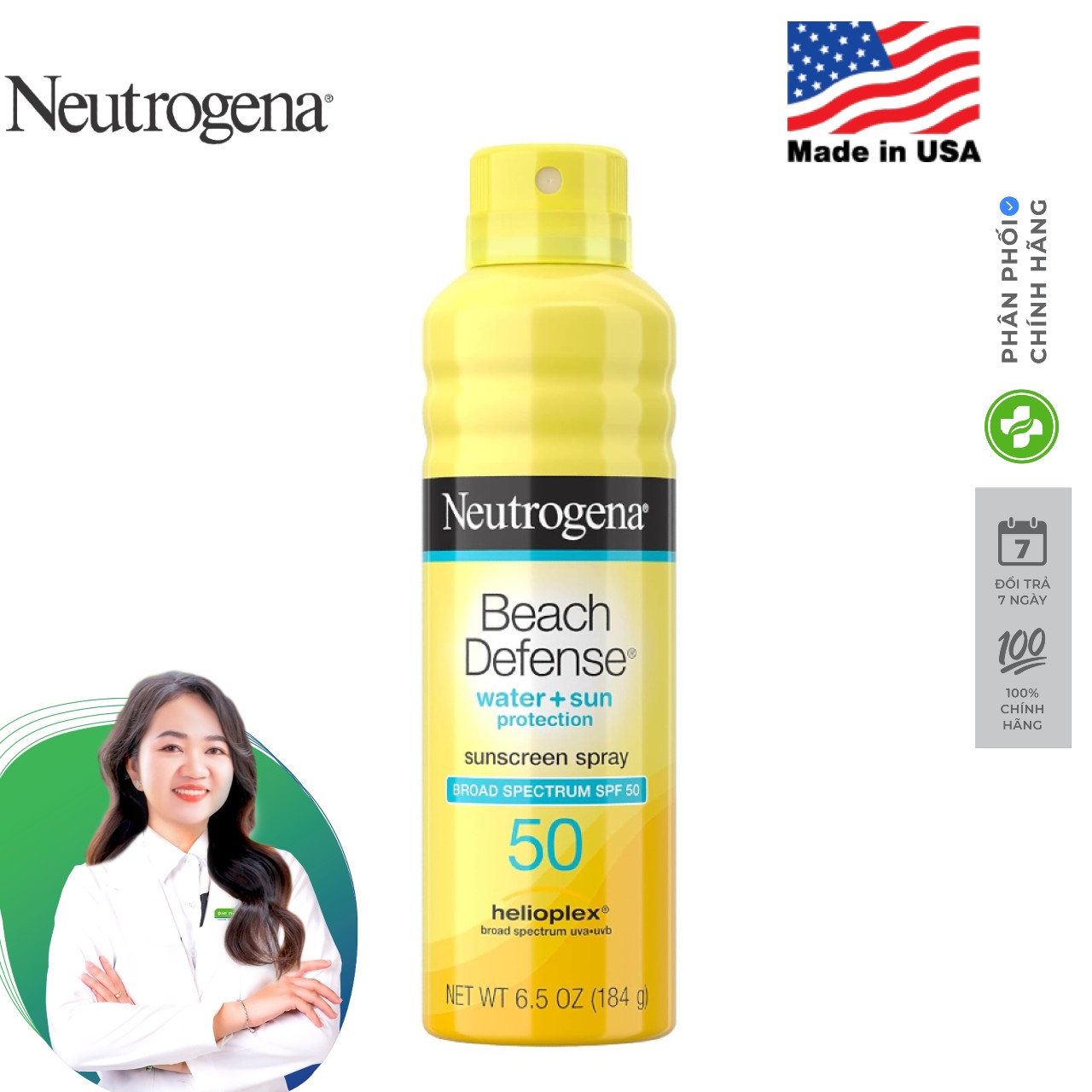 Xịt chống nắng khi đi biển Neutrogena Beach Defense SPF70 184g