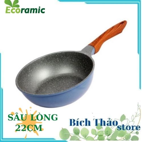 CHẢO CHỐNG DÍNH ĐÚC VÂN ĐÁ SÂU LÒNG 22CM.