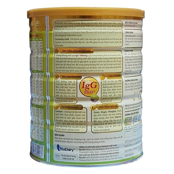 (Quét mã Tích xu) Sữa non ColosBaby Gold 2+ 800g (trẻ từ 2 tuổi trở lên)
