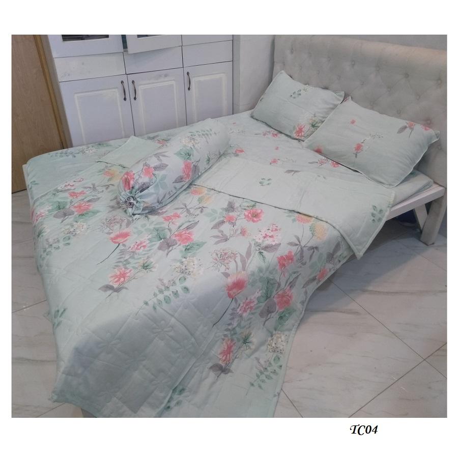 [HCM]Bộ Ga Lụa 4 món TENCEL 1m8 x 2m  AT79Shop
