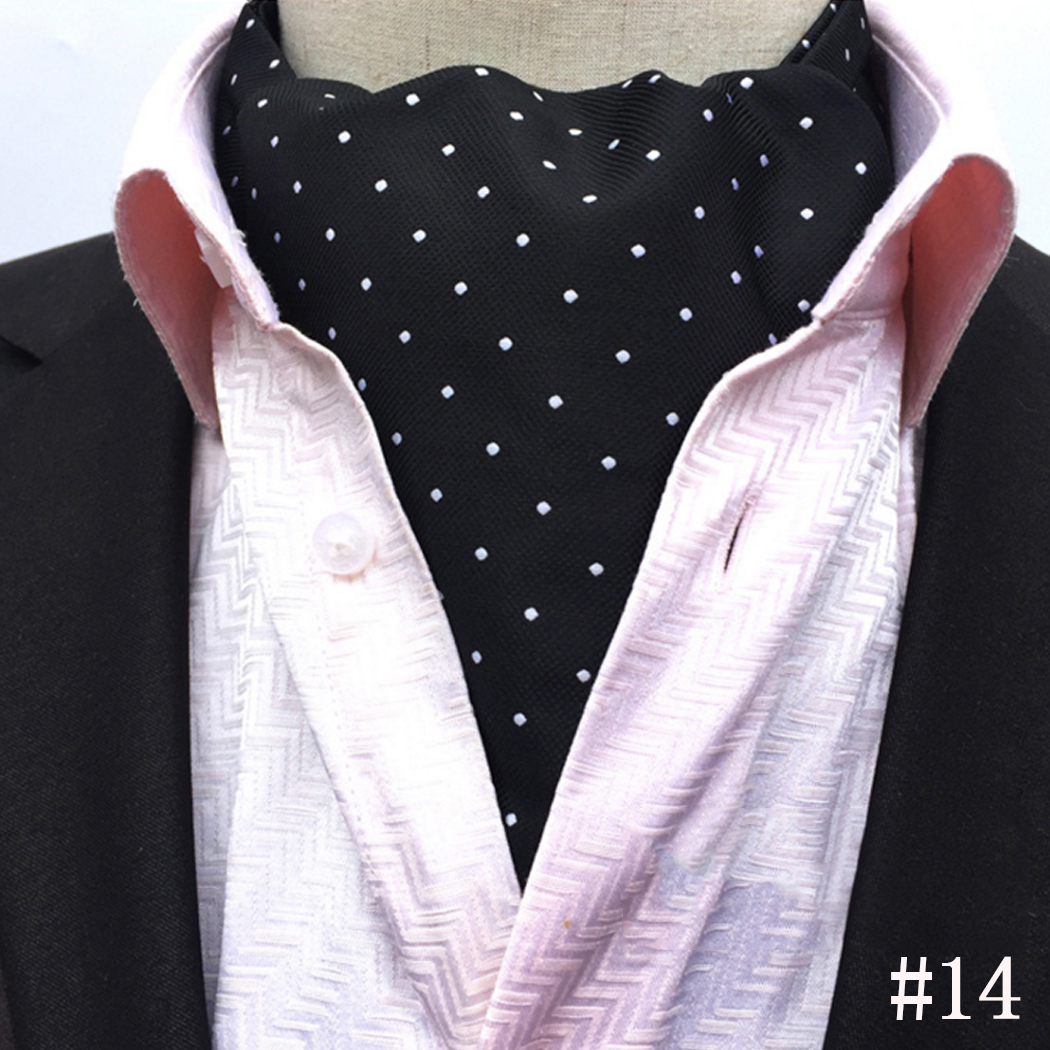 20 Style Paisley Ascot men's necktie Polyester silk Jacquard woven necktie gentleman suit Scarf fashion accessory for office wedding party