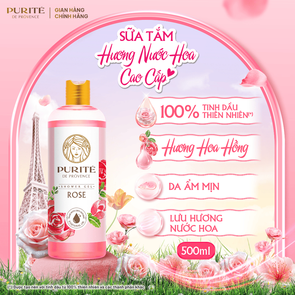 [BAO BÌ MỚI] Sữa Tắm Thiên Nhiên Purité 500ml