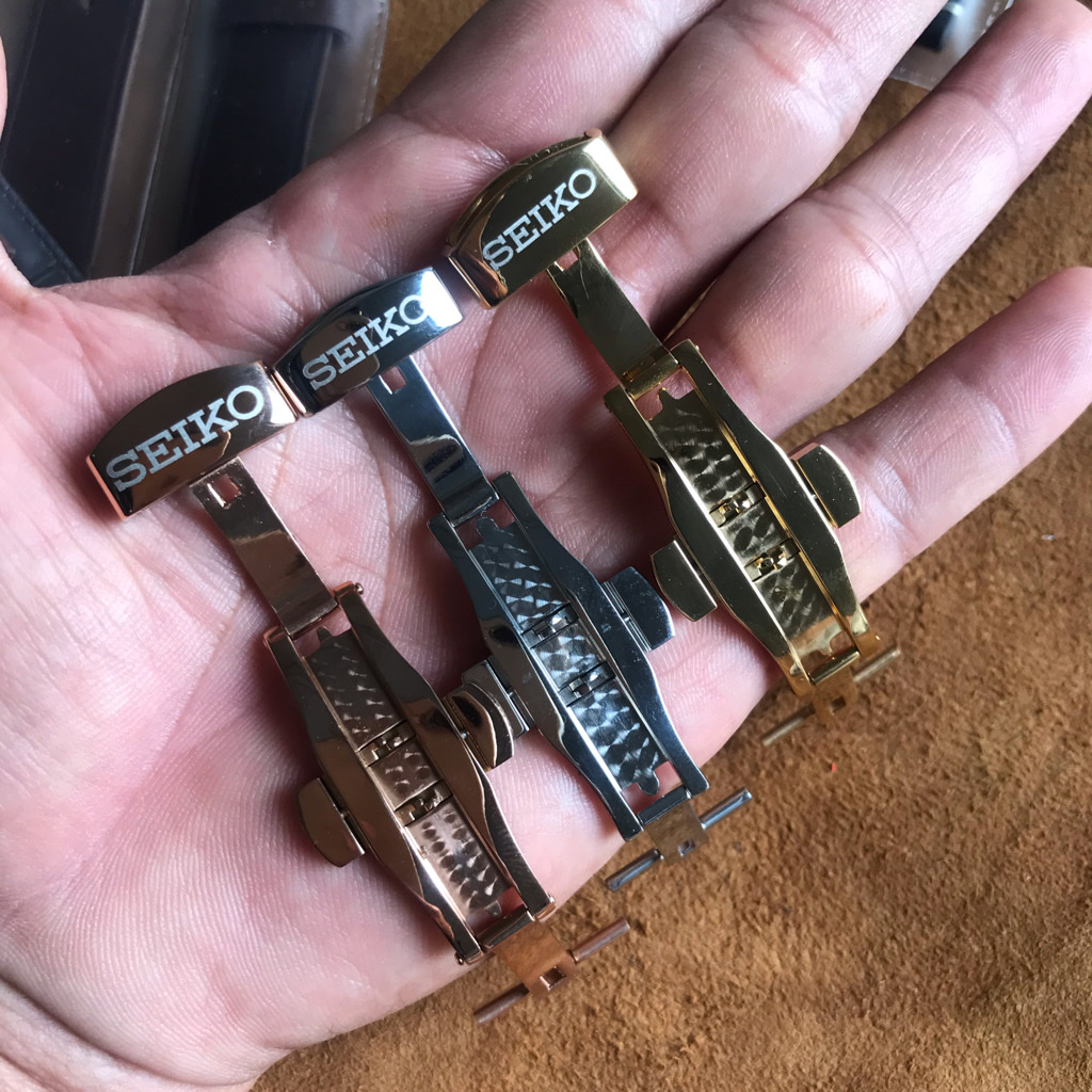 Khóa bướm đồng hồ Seiko (Khắc logo CNC)