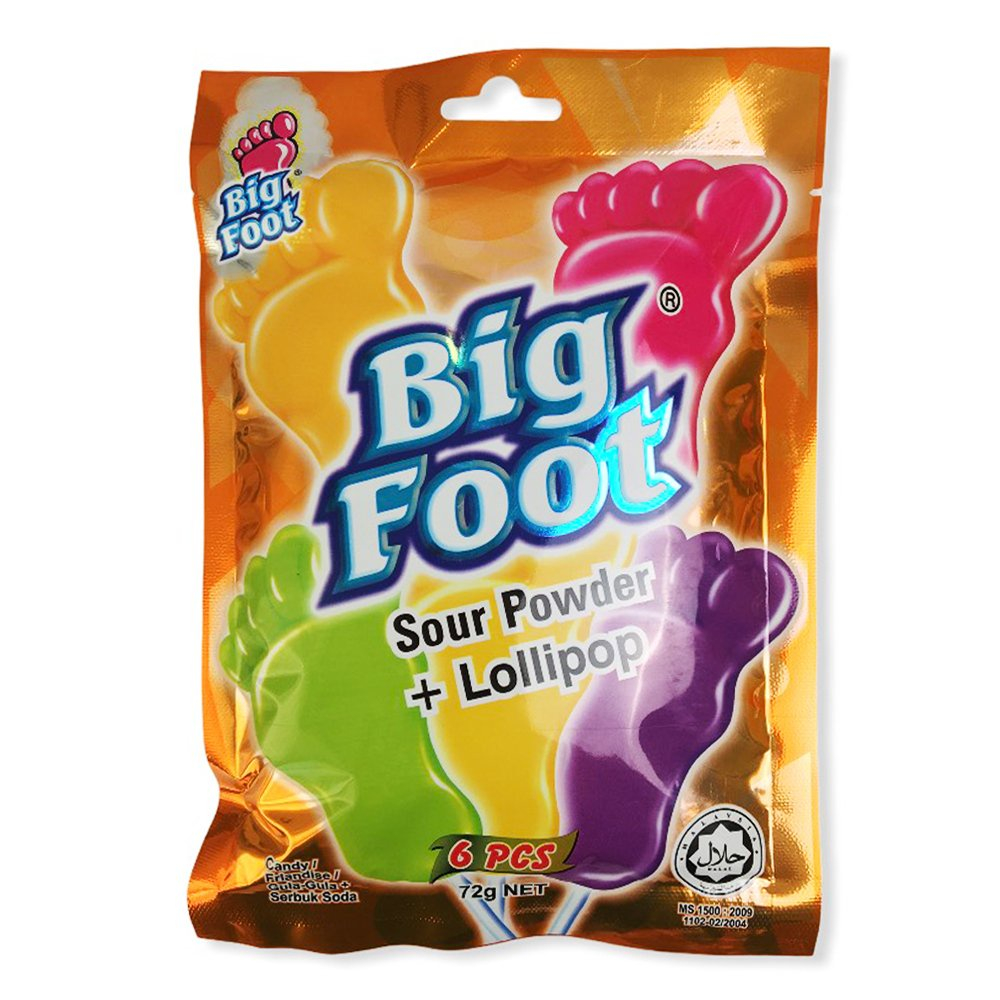 Kẹo que bột chua big foot - big foot sour power lollipop