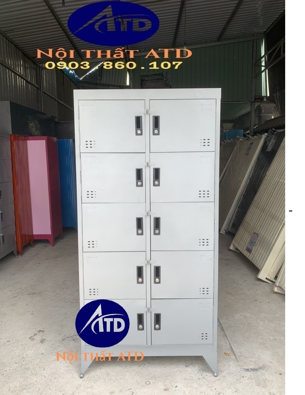 Tủ hồ sơ locker sắt có khóa riêng mỗi ngăn an toàn giá rẻ đựng đồ cho công nhân tphcm