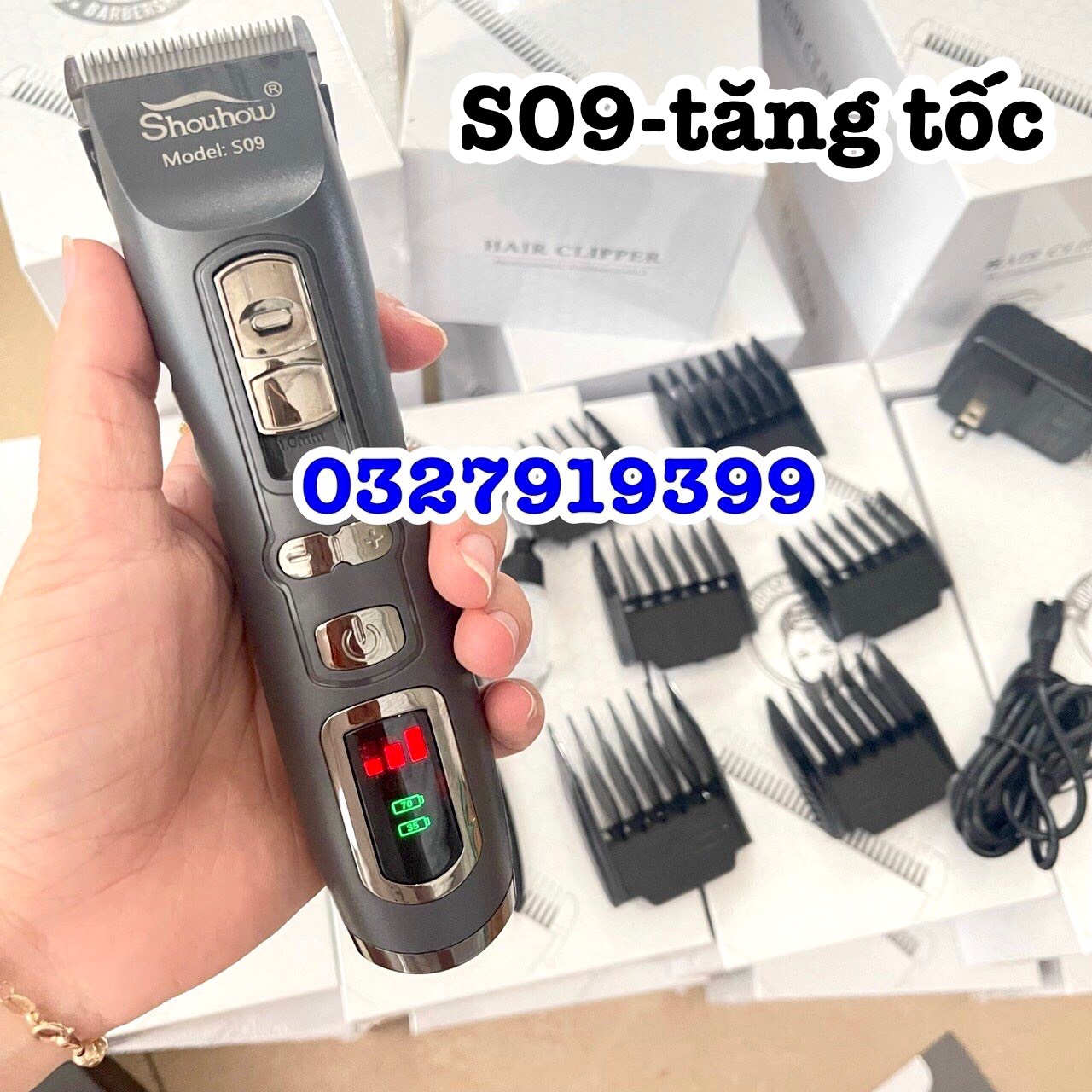 ✅ tông đơ cắt tóc cao cấp 2 pin m6