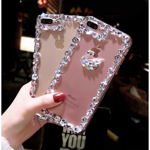 Ốp đính đá Thiên Nga Iphone 6/6p/7/7p/X/Xsmax ❤️ !