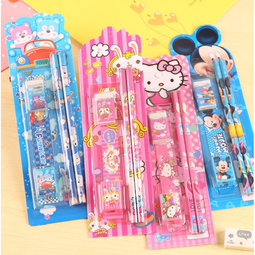 1 Bộ Dụng Cụ Học Tập 5 Món