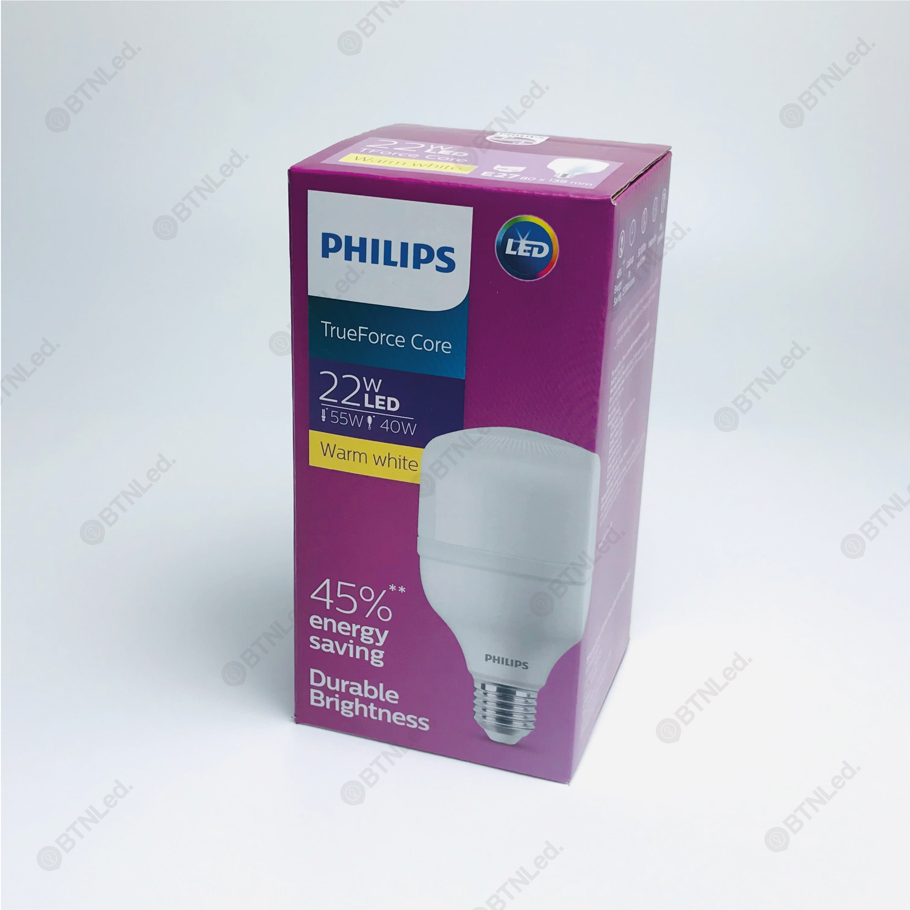 Đèn LED trụ Philips 22W E27 T80 - Hàng chính hãng