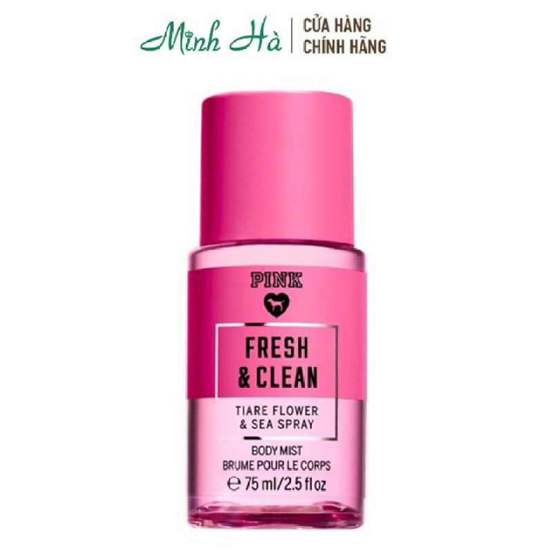 Xịt thơm body mist Pink Victorias Secret Fresh & Clean 75ml