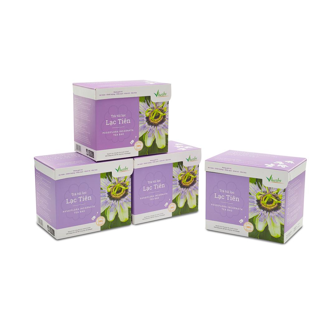 [HCM]Combo 3 Hộp Trà Lạc Tiên Vherbs (3 Hộp x 16 Túi)