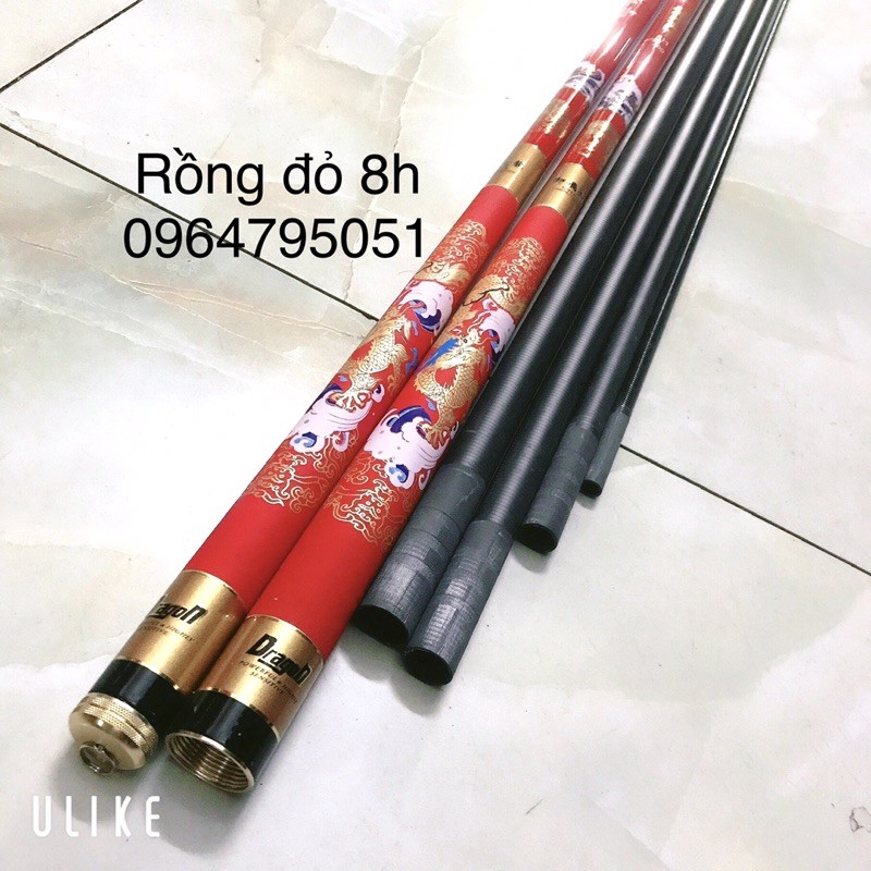 CẦN CÂU TAY 8H RỒNG ĐỎ  (cam kết bảo hành đổi trả trong 2 tuần đầu)
