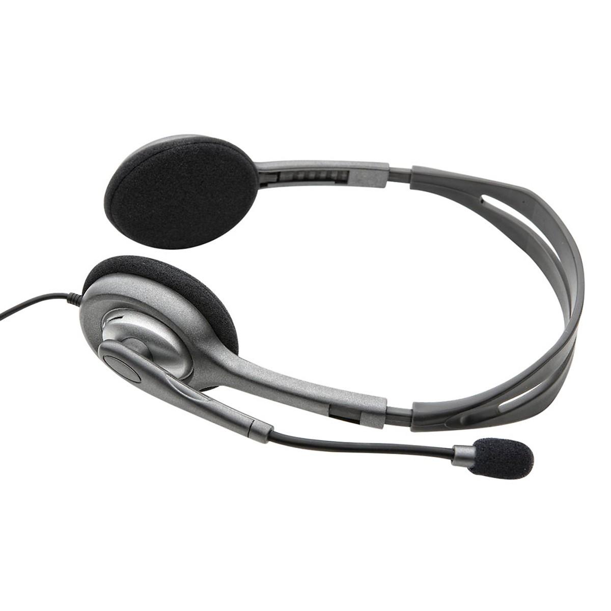 Tai nghe chụp tai Logitech H111 có dây Kết nối jack 3.5mm - Hàng chính hãng