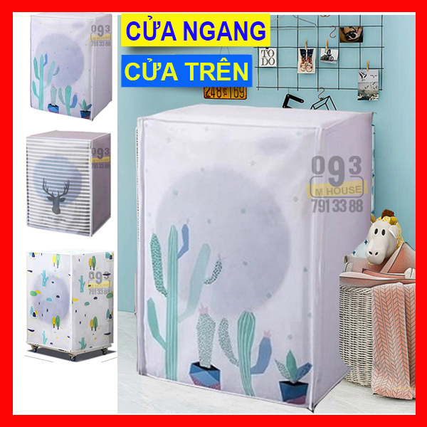 Áo Trùm Máy Giặt Chống Bụi Cửa Trên Cửa Dưới Miếng Đậy Che Phủ Máy Giặt