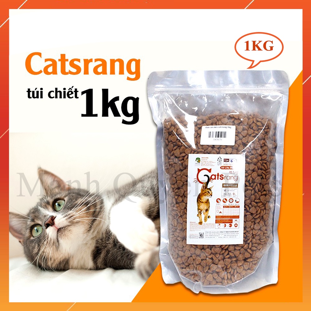 [Nhập RS0722 giảm 30k cho đơn 99k]Hạt cho mèo Hàn Quốc Catsrang túi zip 1kg