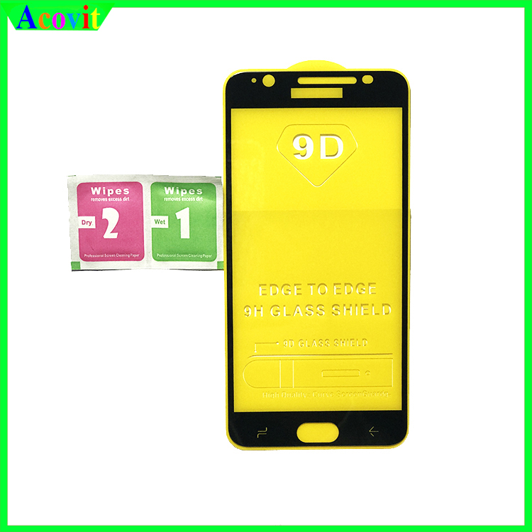 " Kính cường lực 9D Samsung J7 Prime " _ FULL Màn Hình _ Độ Cứng 9H _ Anh thật Sản Phẩm _ Acovit"