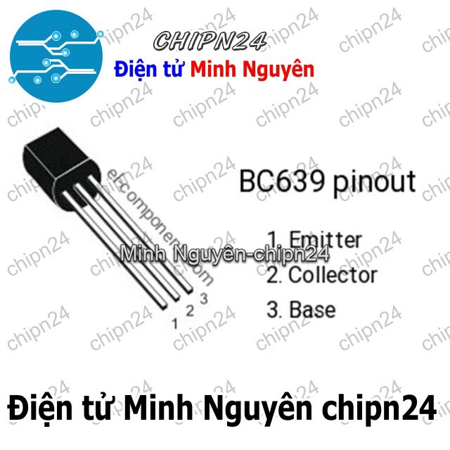 [25 con] (KT1) Transistor BC639 TO-92 NPN 1A 80V (BC639B 639) - HH003345