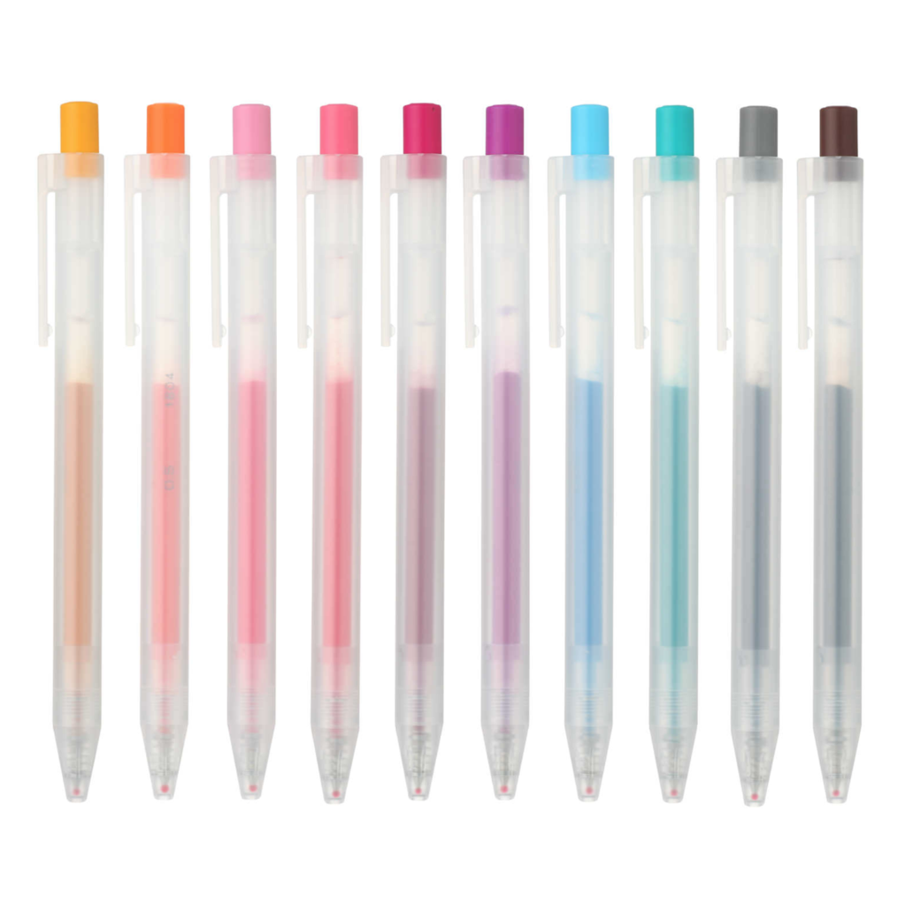 Bút bi gel Muji dạng bấm cỡ 05