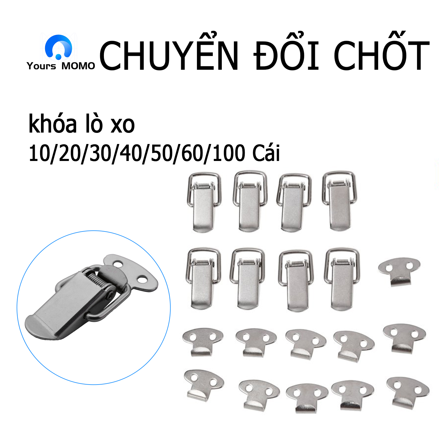 10/20/30/40/50/60/100Pcs Cabinet Spring Loaded Iron Straight Loop Toggle Latch 45mm Length