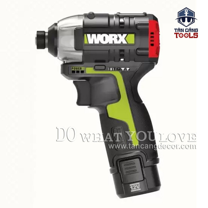 Combo Máy Vặn Vít Động Lực Dùng Pin 12V Worx WU132-21 ( Thân Máy, 2 Pin 2.0Ah, 1 Sạc, 1 Thùng Nhựa )
