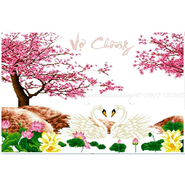 Tranh đính đá vợ chồng VS250 - tự đính