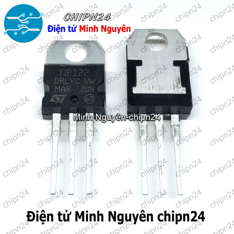 [5 con] (KT1) Transistor TIP122 TO-220 NPN 5A 100V (Darlington) - HH000665