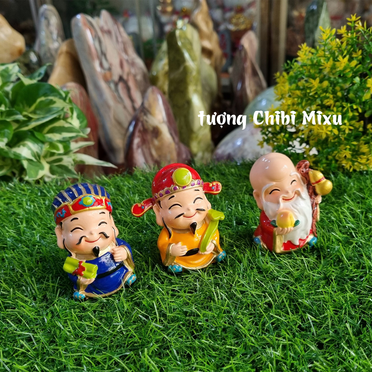 Bộ 03 tượng Tam Đa Phúc Lộc Thọ size 7cm
