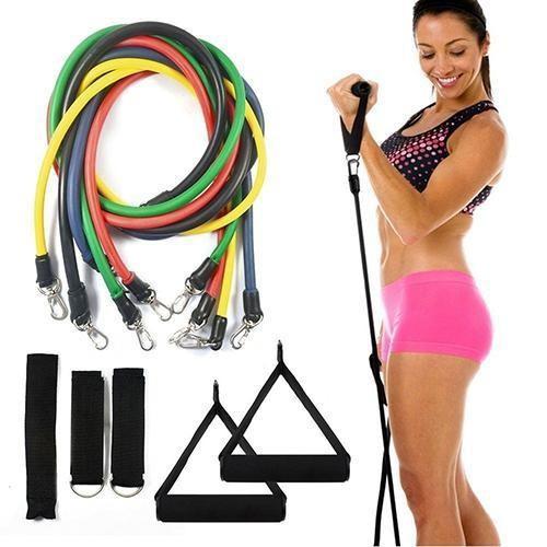 Bộ dây đàn hồi 5 dây siêu kháng lực tập thể hình, tập gym đa năng cao cấp, Bo day dan hoi 5 day sieu khang luc tap the hinh, tap gym da nang cao cap