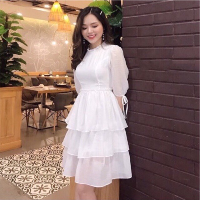 Đầm dự tiệc voan Hai tầng cao cấp