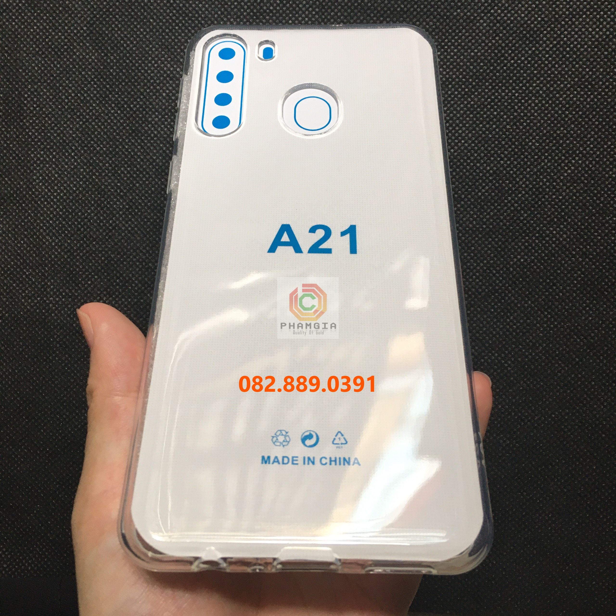 Ốp lưng Samsung A21 trong suốt chất silicon dẻo