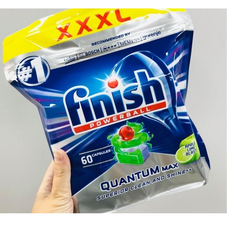 Viên rửa bát Finish Quantum max  túi 60 viên