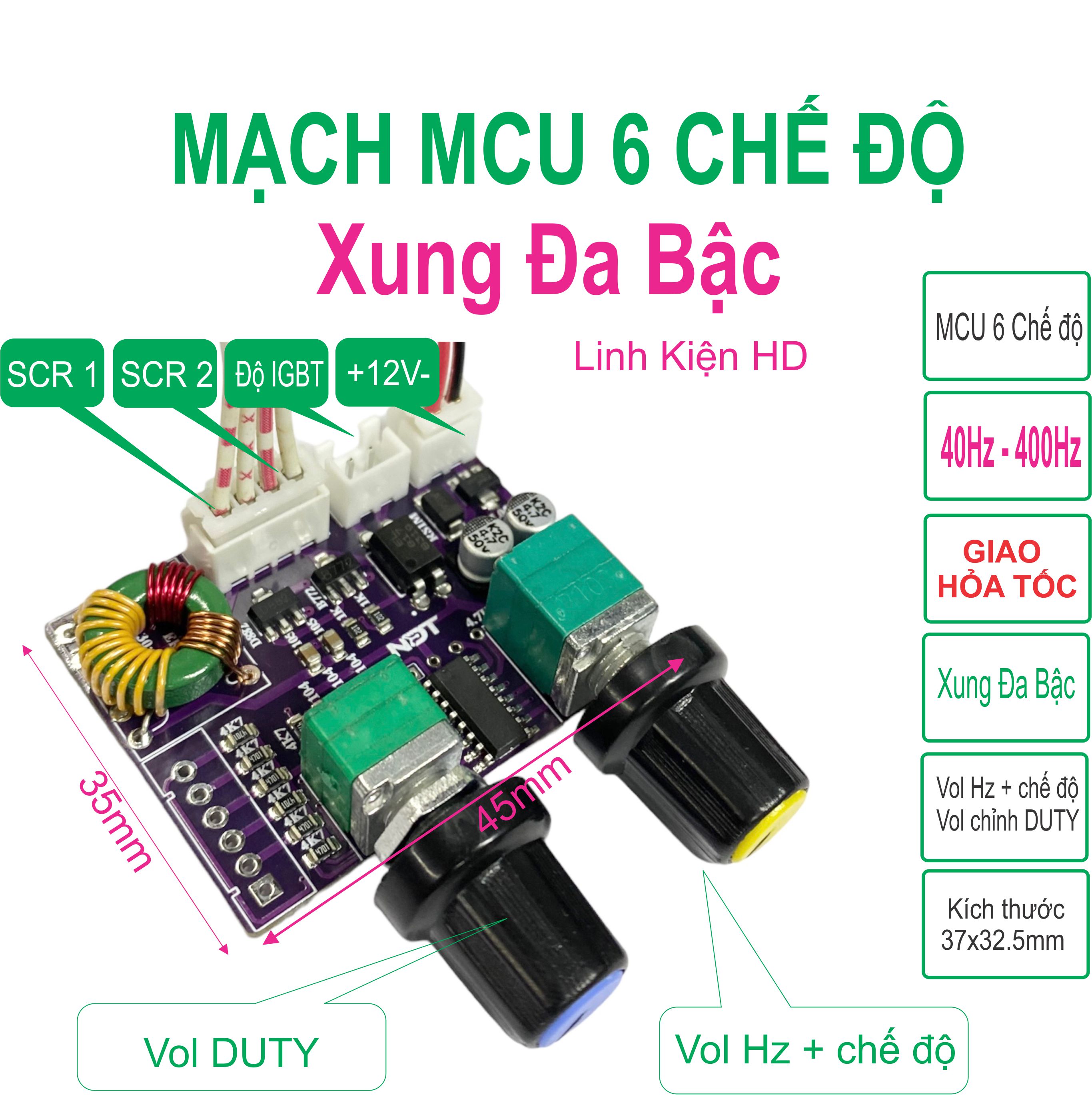 Boar mạch mcu 6 chế độ xung đa bậc linhkien hd