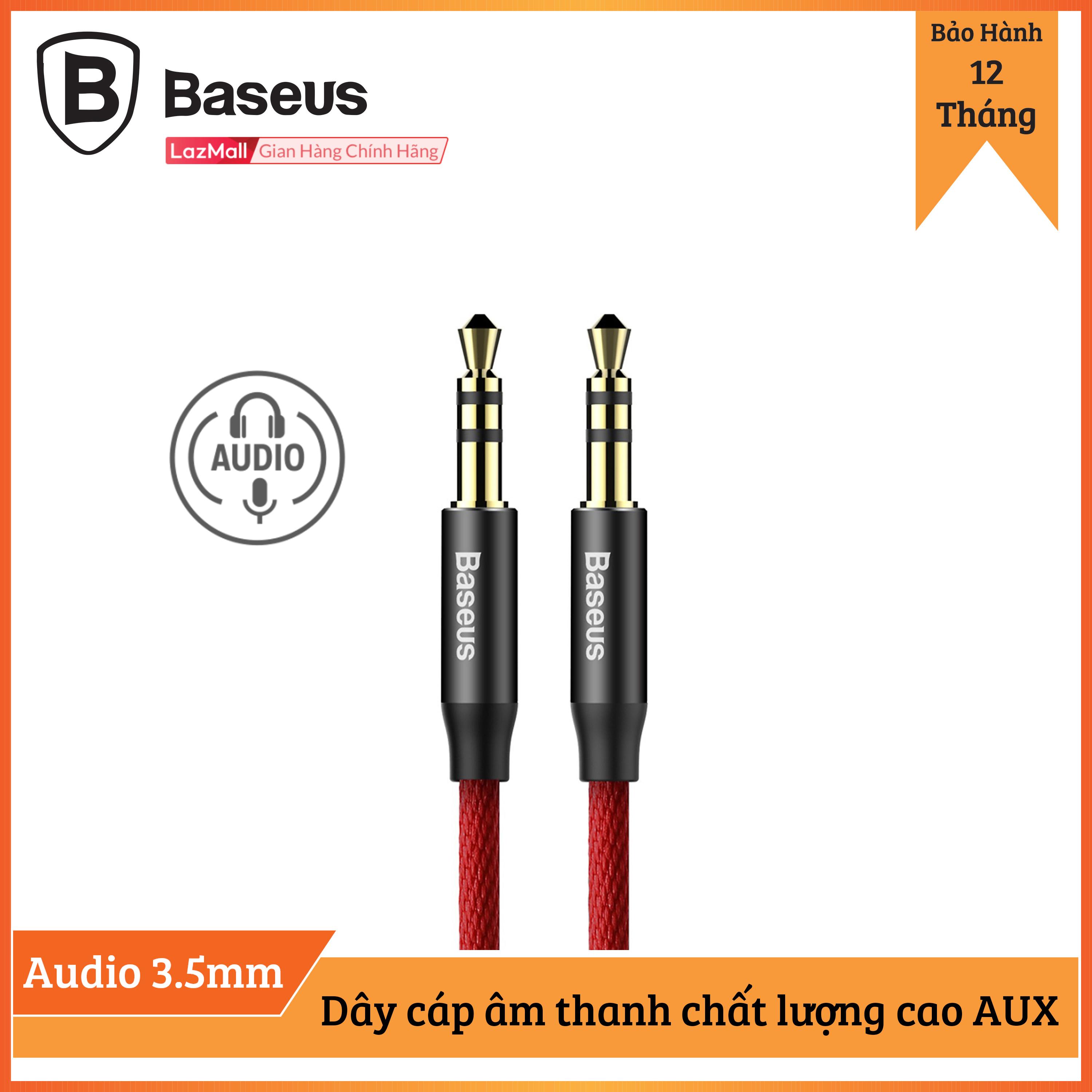 Dây cáp âm thanh chất lượng cao aux audio 3.5 baseus m30