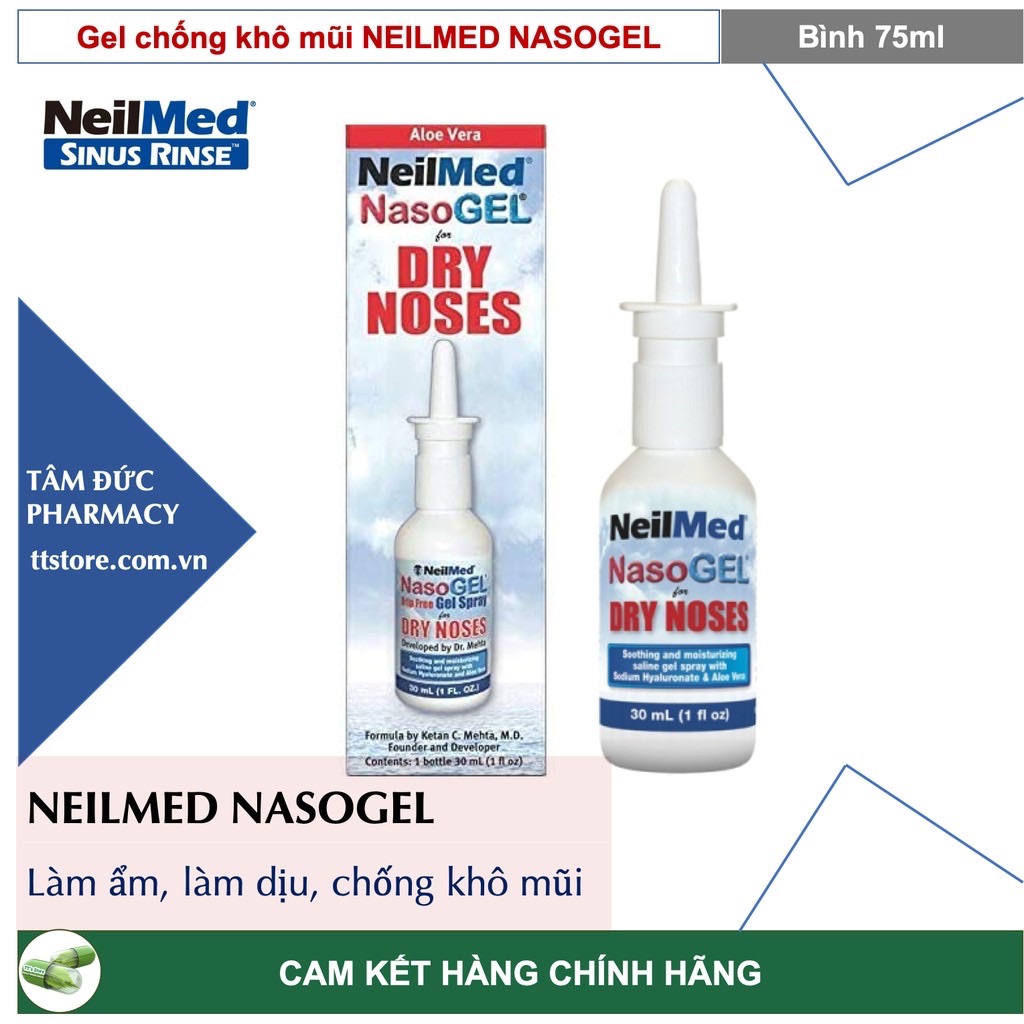 Gel xịt chống khô mũi NeilMed NasoGel Spray