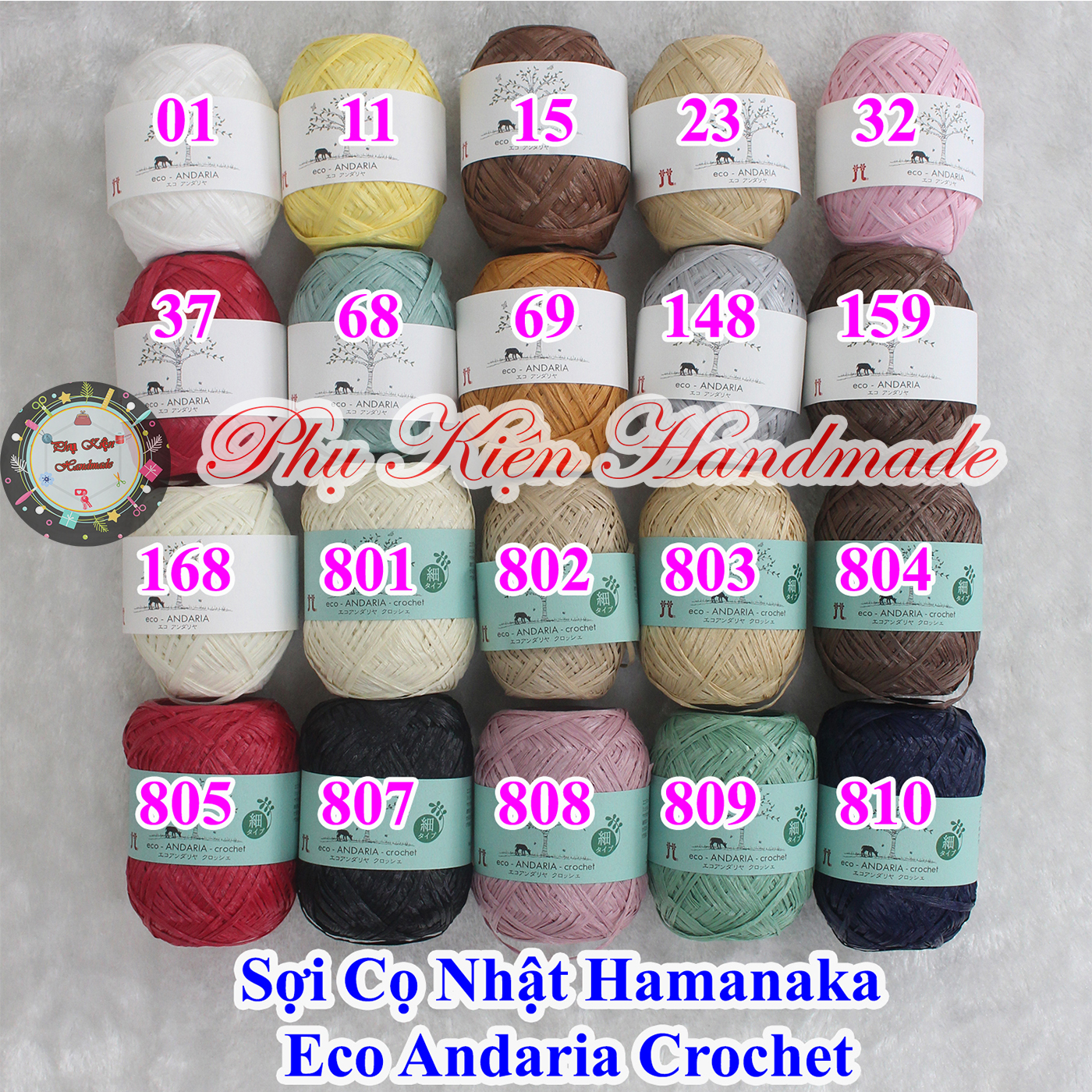 Sợi Cọ Nhật Hamanaka Eco Andaria Crochet