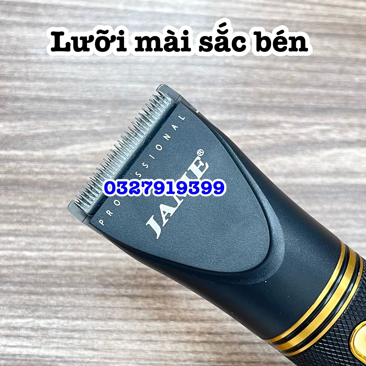 JAME Tông đơ cắt tóc chuyên nghiệp 518 màu đen pin Lithium Ion 2200mAh cốc sạc 360 độ tăng tốc độ turbo êm ái bền bỉ cho salon và tại nhà