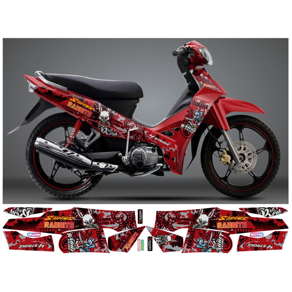 Tem Rời SIRIUS 110 & 50 thỏ RABBIT 892328 (Tem Chế 3 Lớp Chống Phai Màu)