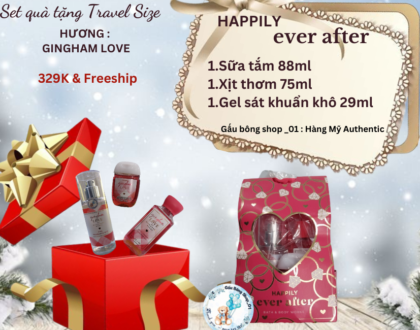 [bill mỹ- chọn mùi]bộ quà tặng Nước Hoa Mini Bath&Body Works 3 món