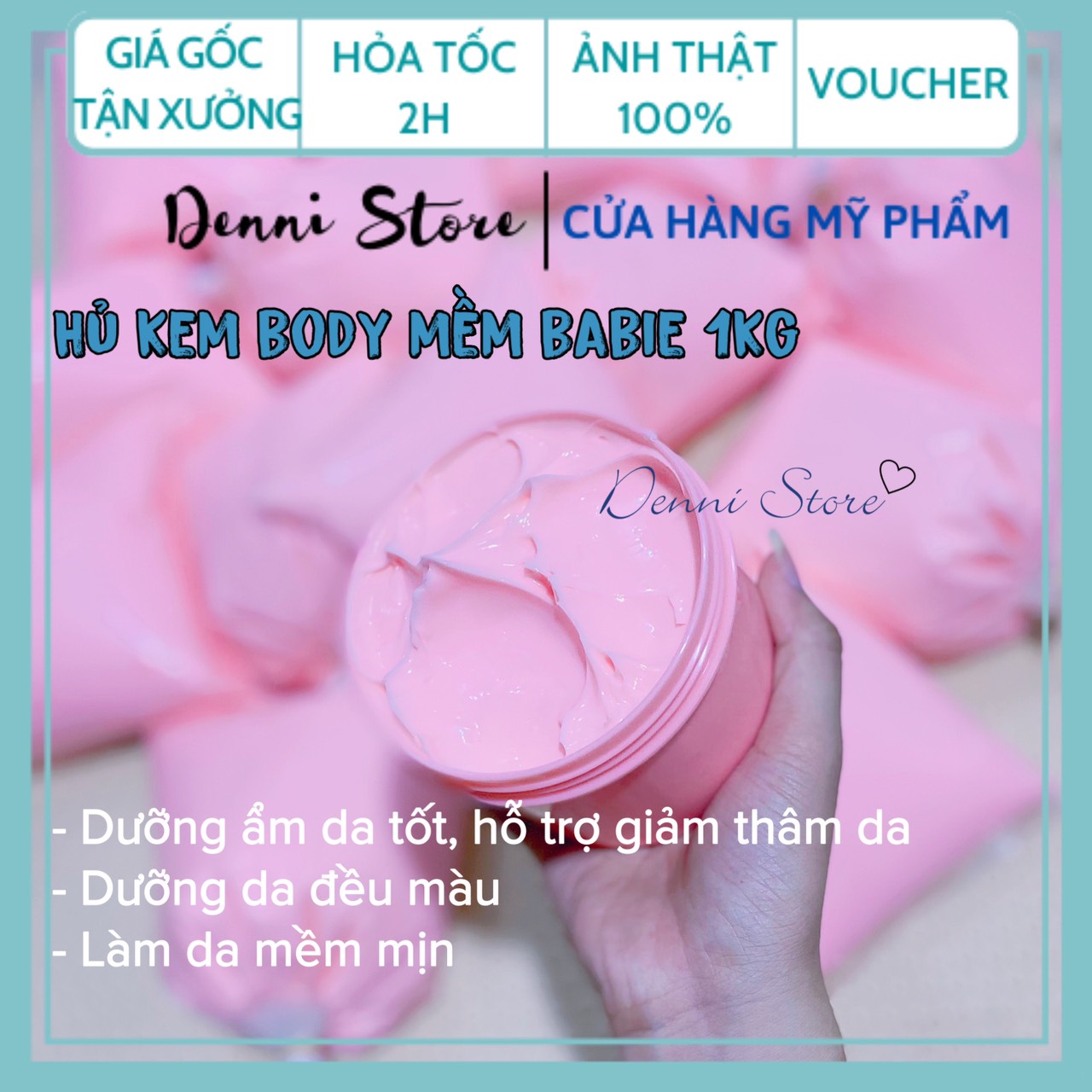 Hủ kem body mềm babie dưỡng trắng 1kg