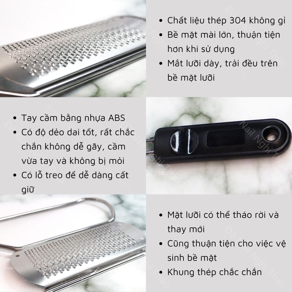 Dụng cụ chà gót chân inox