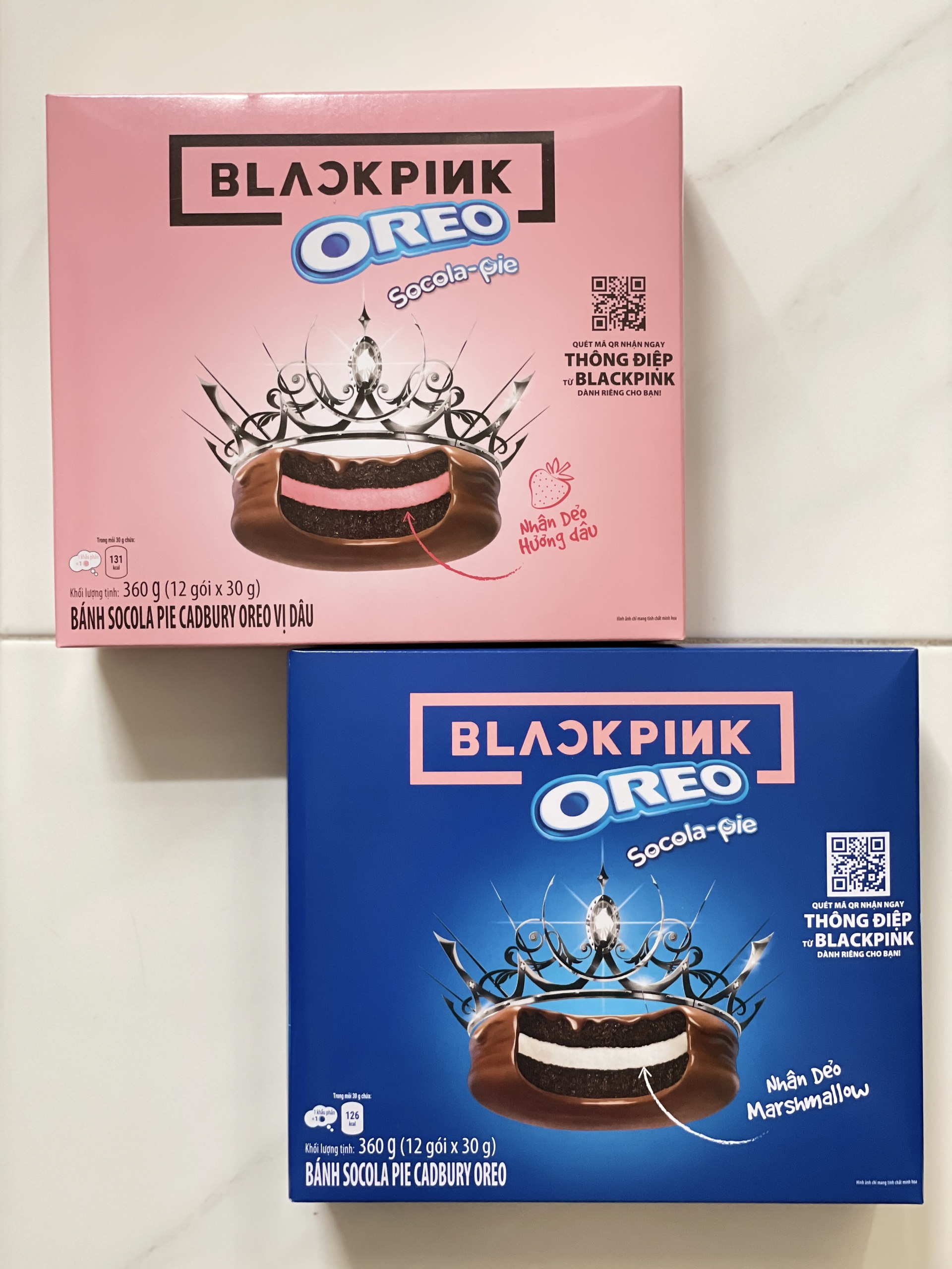 Bánh Oreo Socola-pie Nhân Dẻo Marshmallow 360g