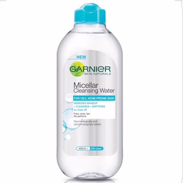 Nước Tẩy Trang Garnier Dành Cho Da Dầu Và Mụn 400ml Micellar Cleansing Water For Oily & Acne-Prone Skin