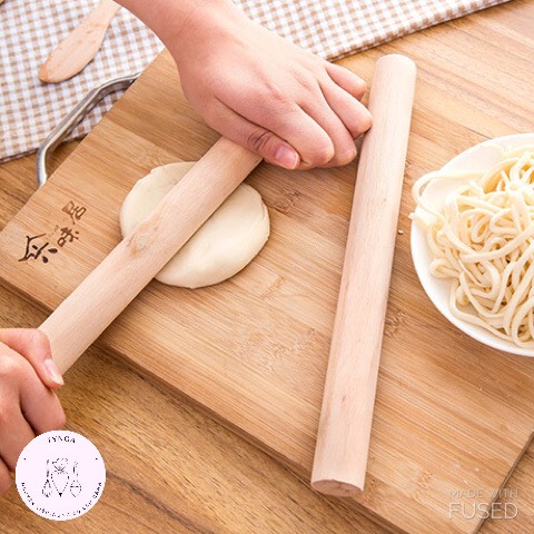 [Freeship + Quà Tặng 10k ]Cây lăn cán bột bằng gỗ tiện lợi 28cm