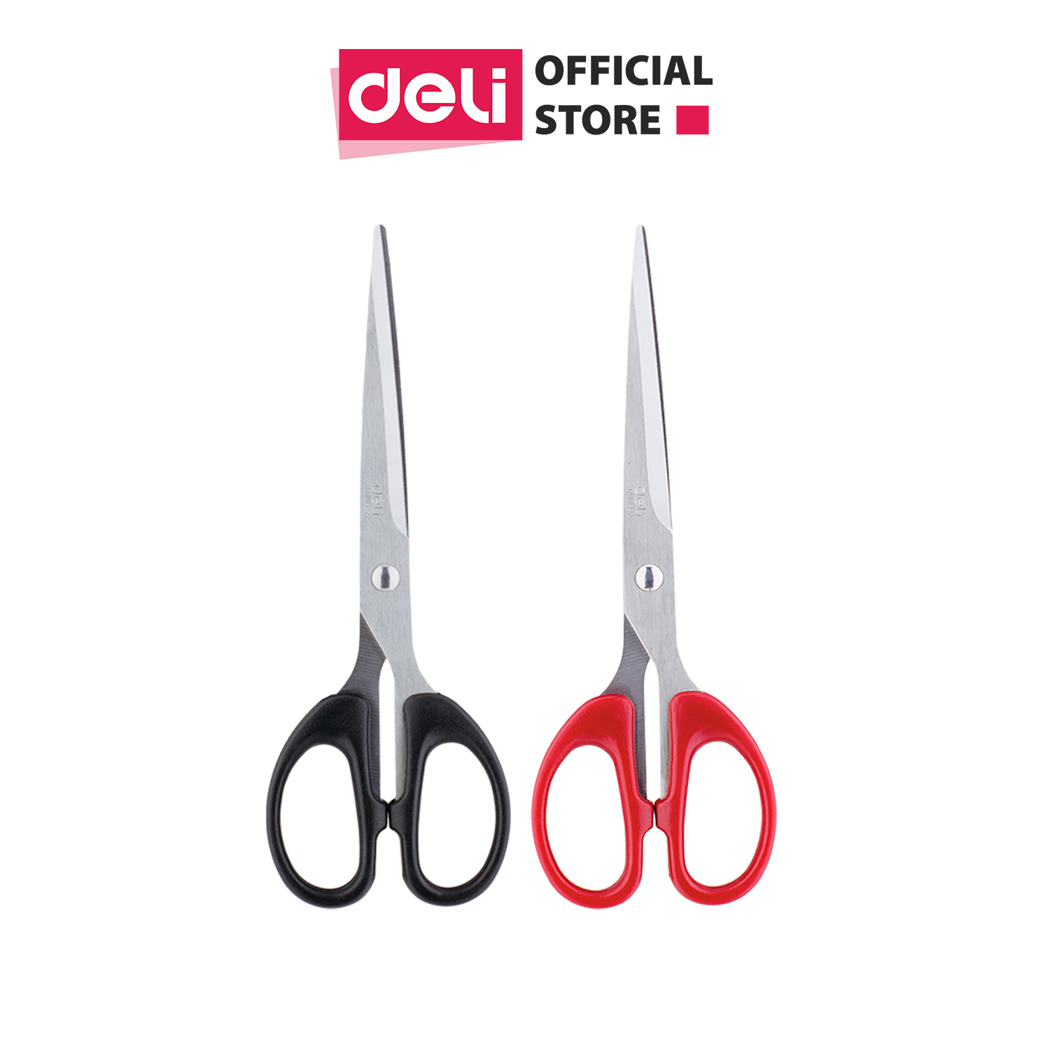 Kéo văn phòng 175mm Deli - Đen/Đỏ - 1 chiếc - E6009