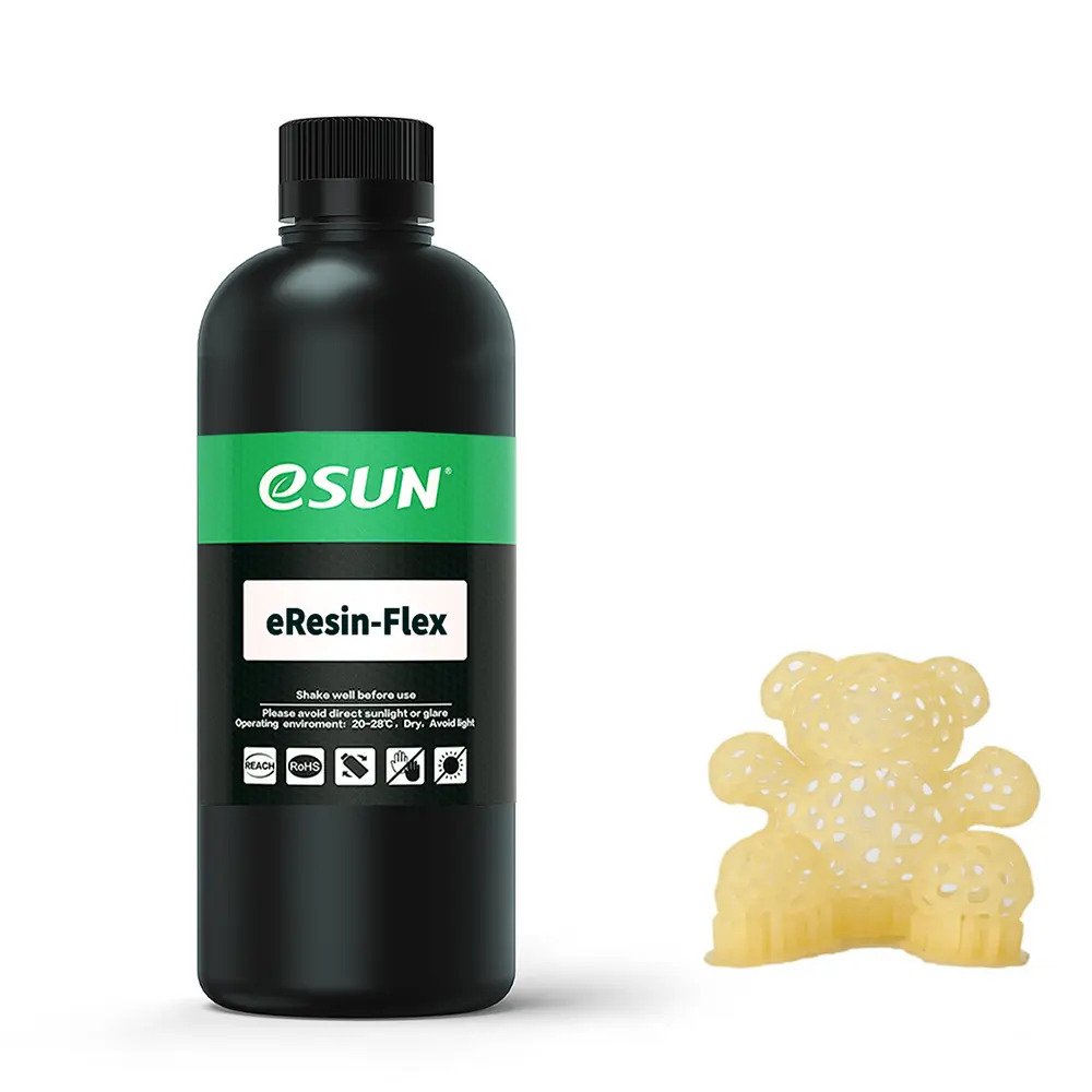 ESUN eResin-Flex resin Trasparent Yellow 0.5kg/bottle