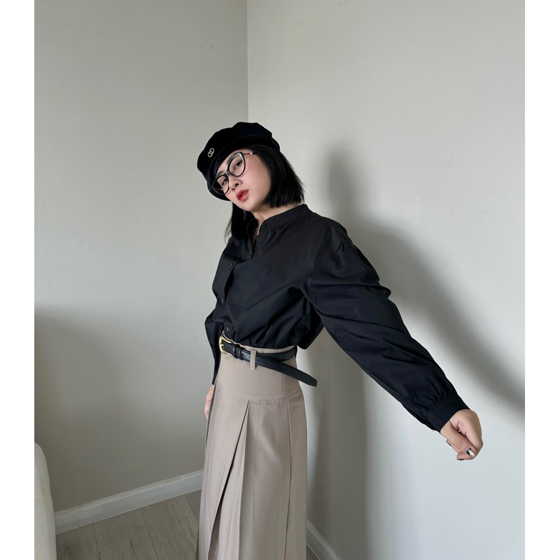 Áo sơ cổ trụ Nữ SATHY cao cấp ( Chube Shirt )
