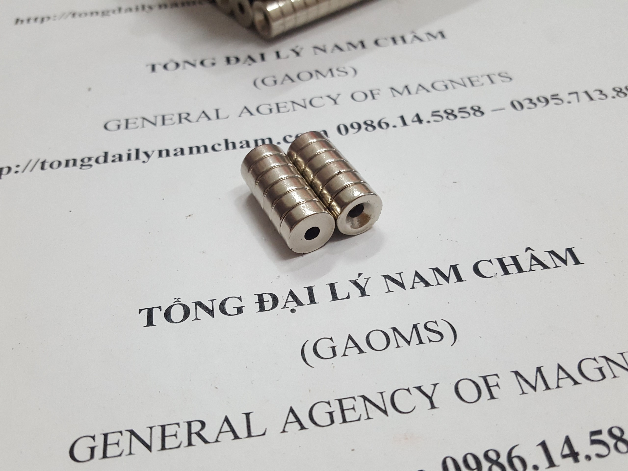 20 viên nam châm 10x4 lỗ 3.5mm