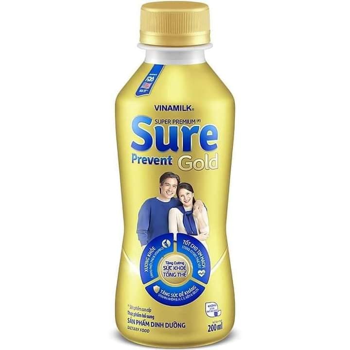 Thùng 24 Chai sữa Bột Pha Sẵn Sure Prevent Gold 220ml